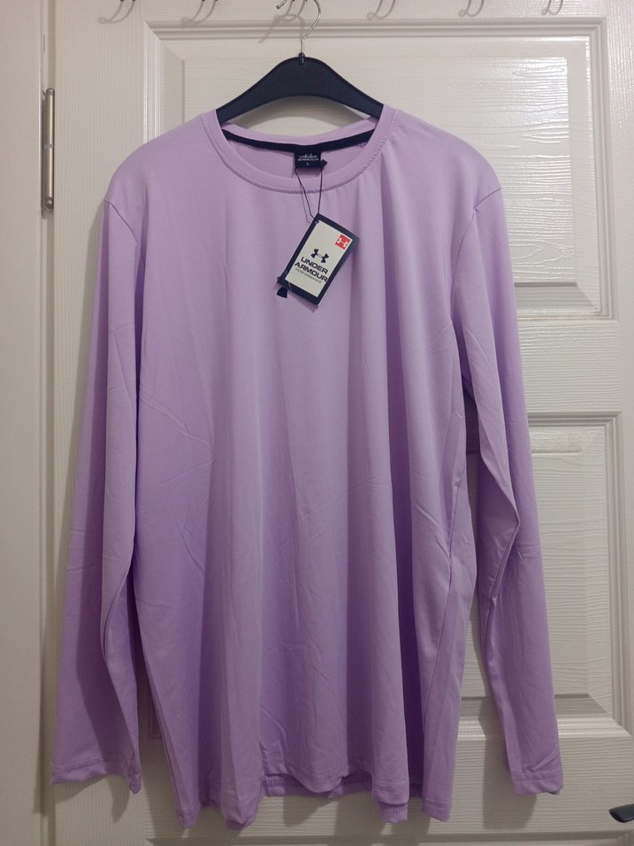 Mor Uzun Kollu Kadın Tişört - Görsel 2