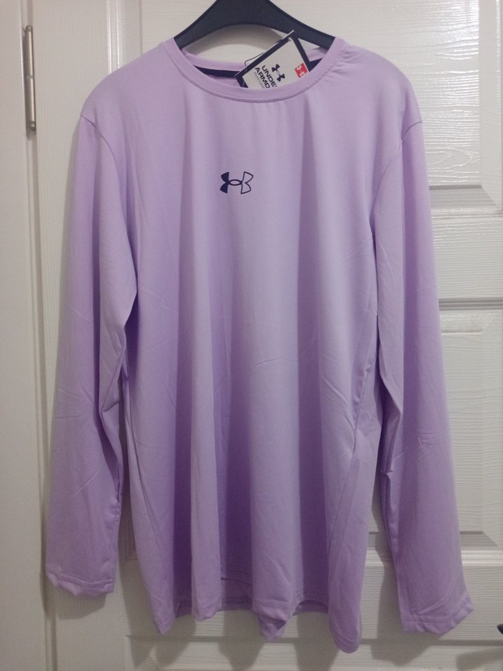 Mor Uzun Kollu Kadın Tişört - Görsel 4