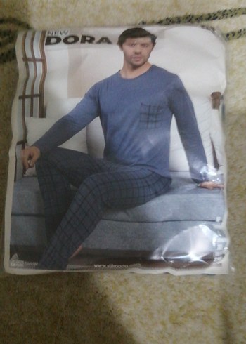 Ekoseli Cep detaylı  Pijama Takımı Uzun Kollu - Görsel 3