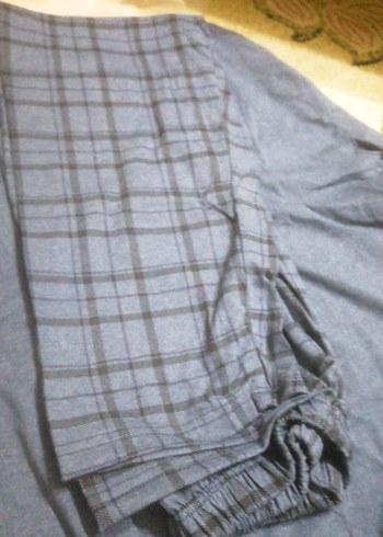 Ekoseli Cep detaylı  Pijama Takımı Uzun Kollu - Görsel 5