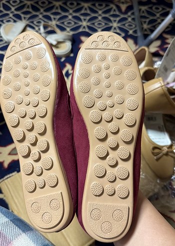 Bordo Süet Kız Püsküllü Loafer - Görsel 2