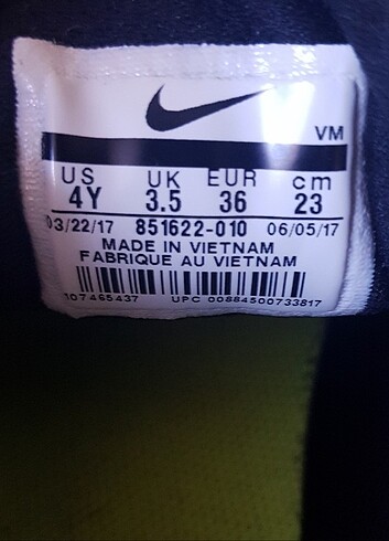 36 Beden Nike Air Max spor ayakkabı