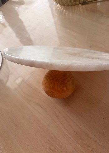 Ahşap Ayaklı Cam Kapaklı Kek Standı - Görsel 3