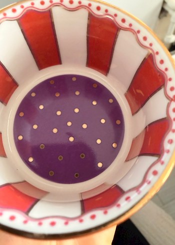 Renkli Noktalı 6'lı Kahve Fincanı ve Tabak Seti - Görsel 7