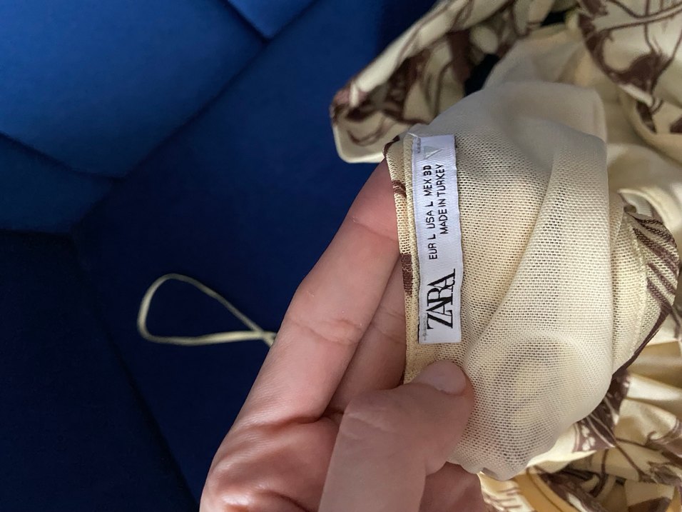 Sarı Çiçek Desenli Mini Elbise - Görsel 4