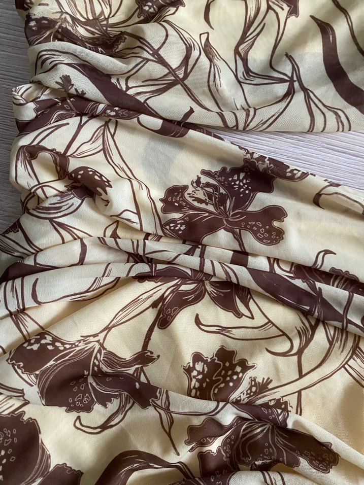 Sarı Çiçek Desenli Mini Elbise - Görsel 3