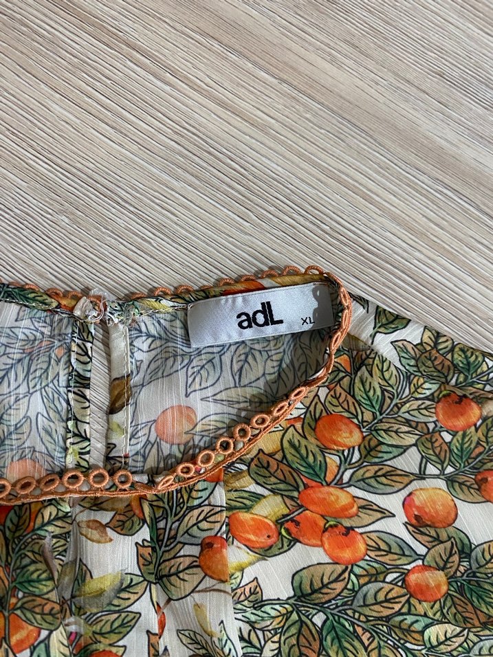 Turuncu Baskılı Bluz - Görsel 2