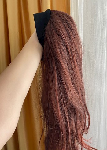 Kızıl kadın peruk - Görsel 3