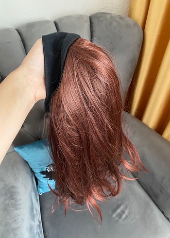 Kızıl kadın peruk - Görsel 2