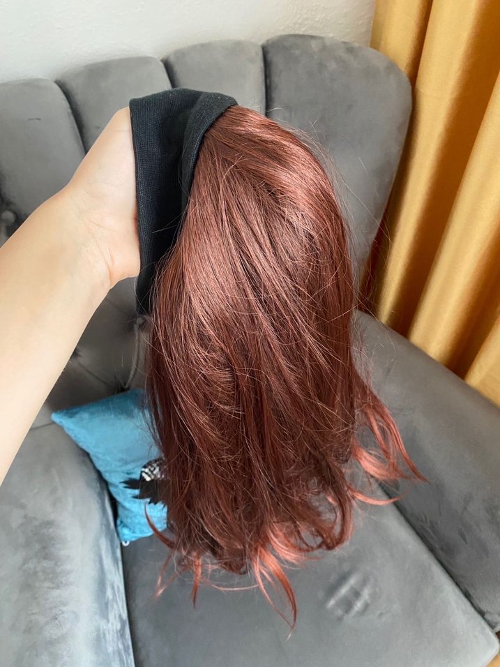 Kızıl kadın peruk - Görsel 2