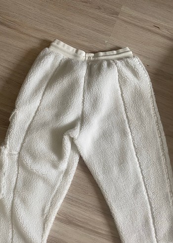 Adidas Beyaz Peluş Eşofman Altı - Görsel 8