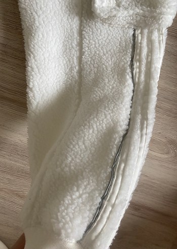 Adidas Beyaz Peluş Eşofman Altı - Görsel 6