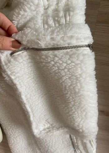 Adidas Beyaz Peluş Eşofman Altı - Görsel 5