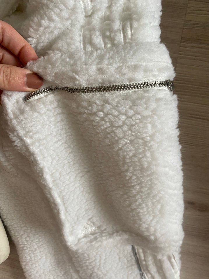 Adidas Beyaz Peluş Eşofman Altı - Görsel 5