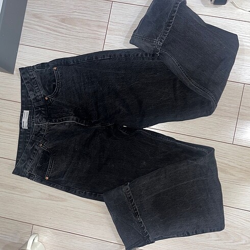bershka oversize denim pantolon