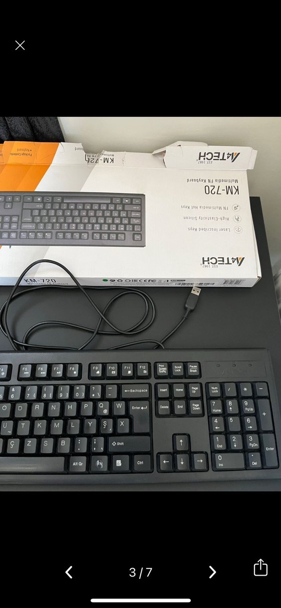 Siyah Kablolu Standart Klavye - Görsel 4