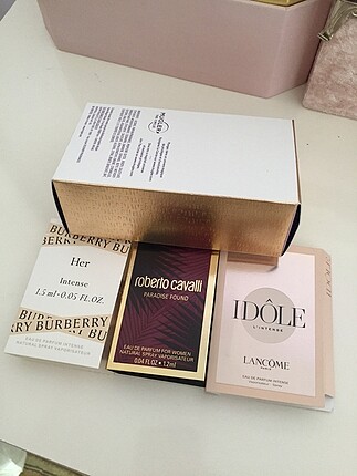 Roberto cavalli,burberry,ıdole lancome üçlü sample