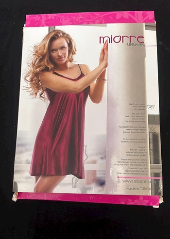 Miorre Bordo Parlak Mini Saten Gecelik