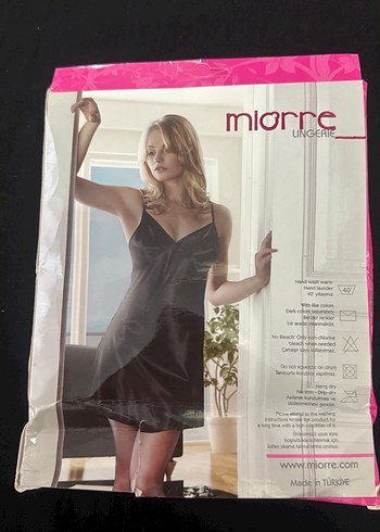 Miorre Siyah Gösterişli Mini Gecelik