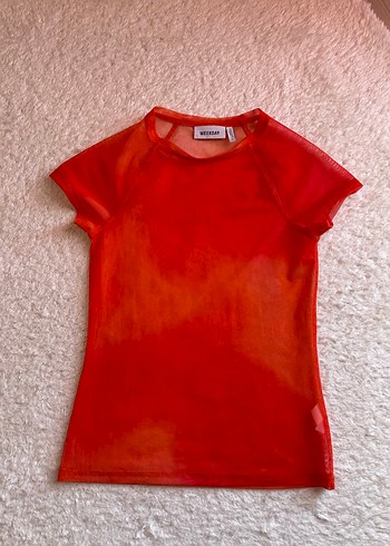Kırmızı Tie-Dye Kadın Kısa Kollu Tişört
