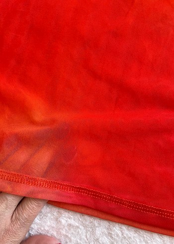 s Beden kırmızı Renk Kırmızı Tie-Dye Kadın Kısa Kollu Tişört