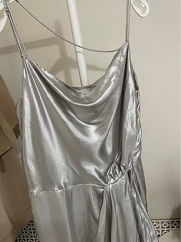 m Beden gri Renk H&M Silver Metallic