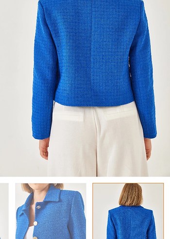 Tüvit crop ceket - Görsel 2