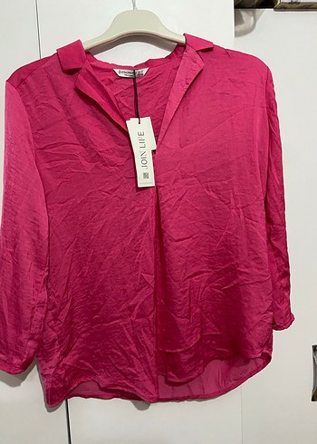 Stradivarius pembe gömlek - Görsel 4