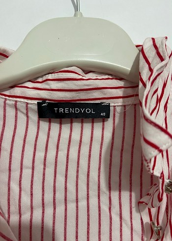 Çizgili Kadın Gömlek - Görsel 2
