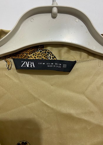 Leopar Desenli Kadın Uzun Kollu Saten Gömlek - Görsel 2