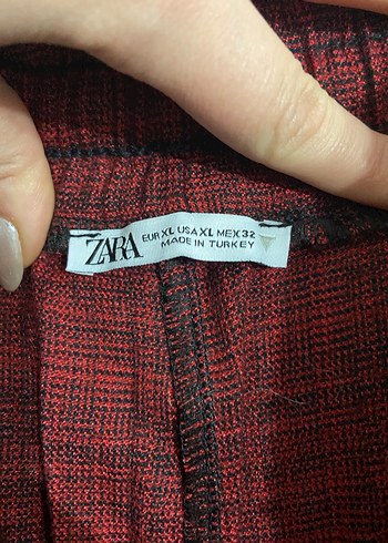 Kırmızı Zara Pantolon - Görsel 2