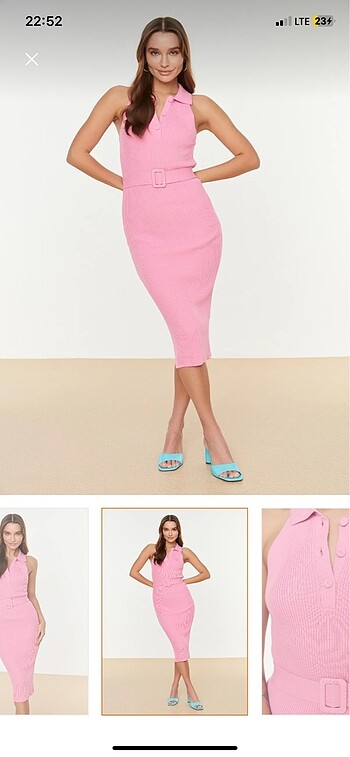 Trendyol & Milla Pembe midi elbise
