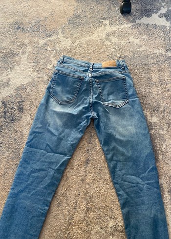 36 Beden mavi Renk Pull and bear Düğmeli Mavi Denim Kadın Jean
