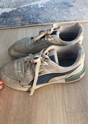 diğer Beden gri Renk Puma Gri Bağcıklı erkek Spor Ayakkabı 44