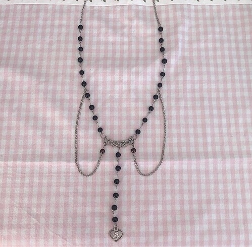 Sıfır melek kanatlı rosary kolye