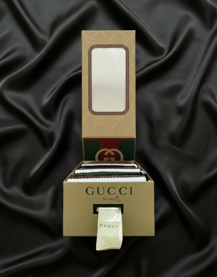 GUCCİ 3 İPLİK DİKİŞLİ UZUN ÇORAP 6'LI - Görsel 2
