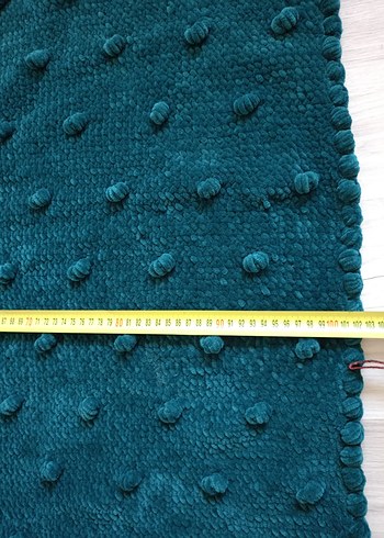 yeşil Nakışlı Örgü Çocuk Battaniyesi - Görsel 7