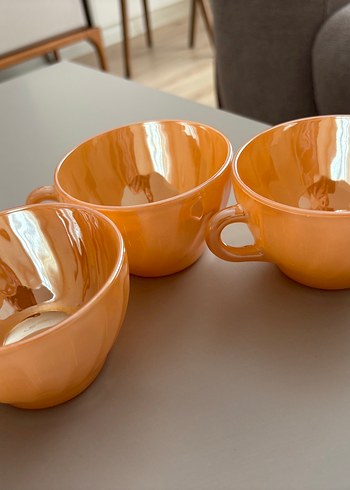 3 lü nescafe fincan takımı retro vintage antika