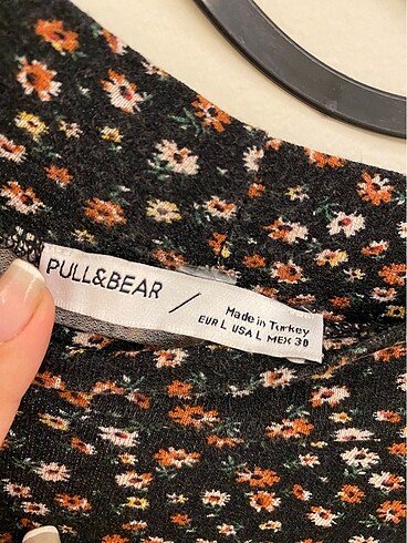 Pull and Bear PULL&BEAR çiçek desenli elbise kışlık sonbaharlık