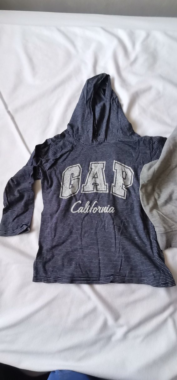Erkek Gri Kapüşonlu Sweatshirt GAP California - Görsel 2