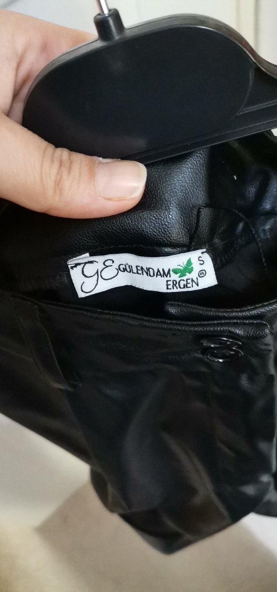 Deri Siyah Midi Kadın Pantolon - Görsel 4