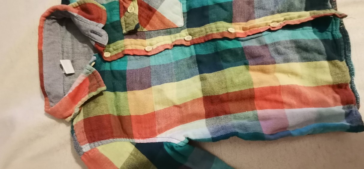 Erkek Çocuk Renkli Kareli Uzun Kollu Gömlek - Görsel 3