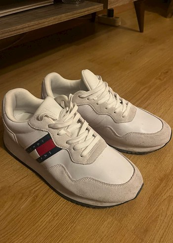 Beyaz erkek Spor Ayakkabı - Dolgu Topuklu, Cırtlı - Görsel 2