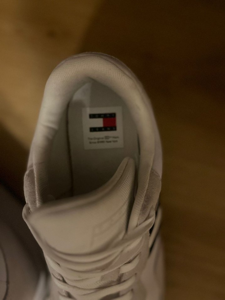 Beyaz erkek Spor Ayakkabı - Dolgu Topuklu, Cırtlı - Görsel 4