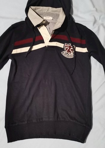 Gri Baskılı Kapüşonlu Erkek Sweatshirt - Görsel 2