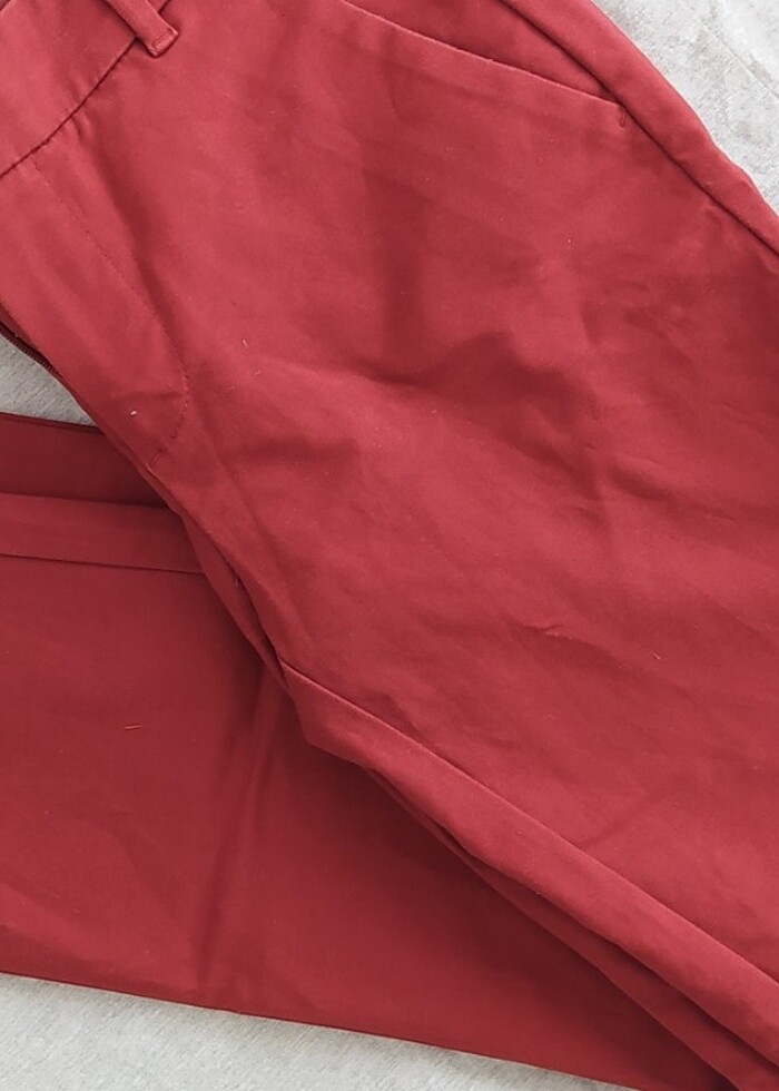 Kumaş pantolon kiremit renk - Görsel 2