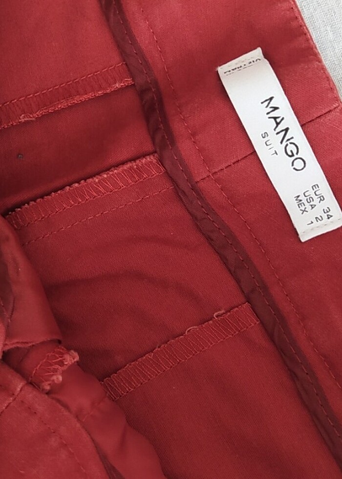 Kumaş pantolon kiremit renk - Görsel 3