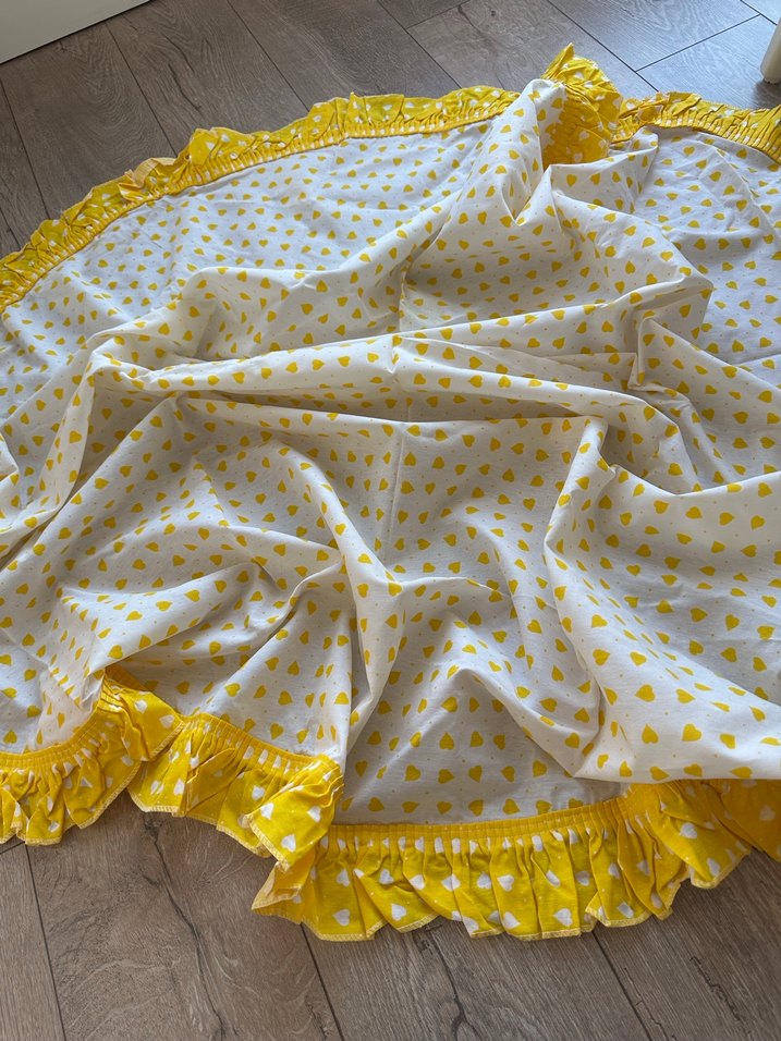 Vintage Yuvarlak Masa Örtüsü - Görsel 4