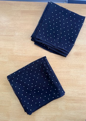 Siyah Pullu İğne Oyalı Baş Örtüsü (2 Adet) - Görsel 2