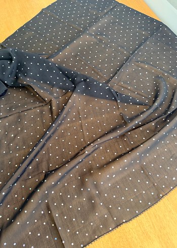 Siyah Pullu İğne Oyalı Baş Örtüsü (2 Adet) - Görsel 7